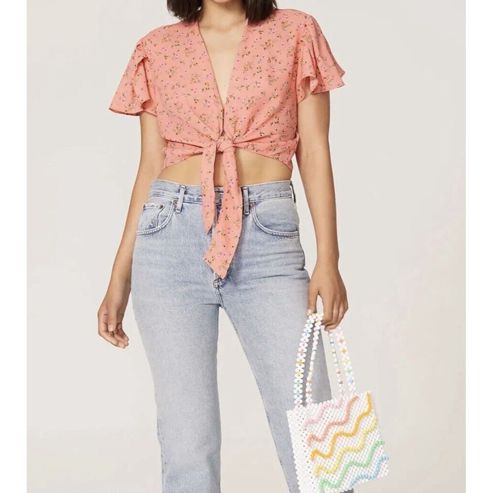 COLOR‎ ME COURTNEY Ellie Floral Top Women's Size 2
